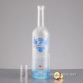 Botella de cristal de whisky claro personalizada